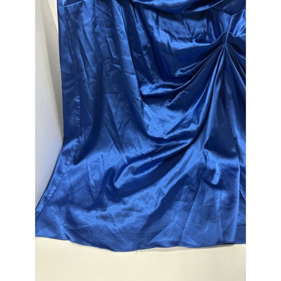 Plus Size 2X Blue Formal Evening Dress Sleeveless Gown for Weddings or Events - Picture 5 of 16